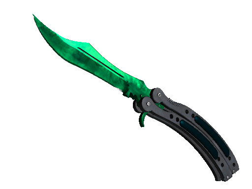 Gamma Doppler Emerald Butterfly Knife